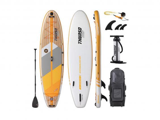 Well suited for choppy water, this paddleboard is a sturdy option (Thurso Surf)