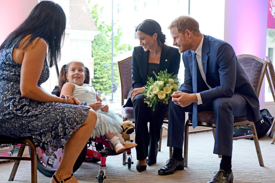 The Duke and Duchess meet Matilda Booth (REUTERS)