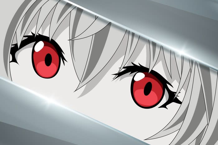 An anime character's eyes.