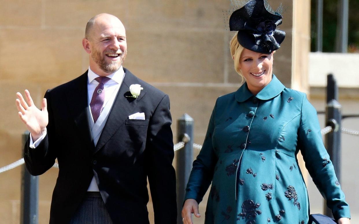 Zara and Mike Tindall (pictured at the royal wedding of the Duke and Duchess of Sussex) name their daughter Lena Elizabeth in nod to the Queen - POOL GETTY