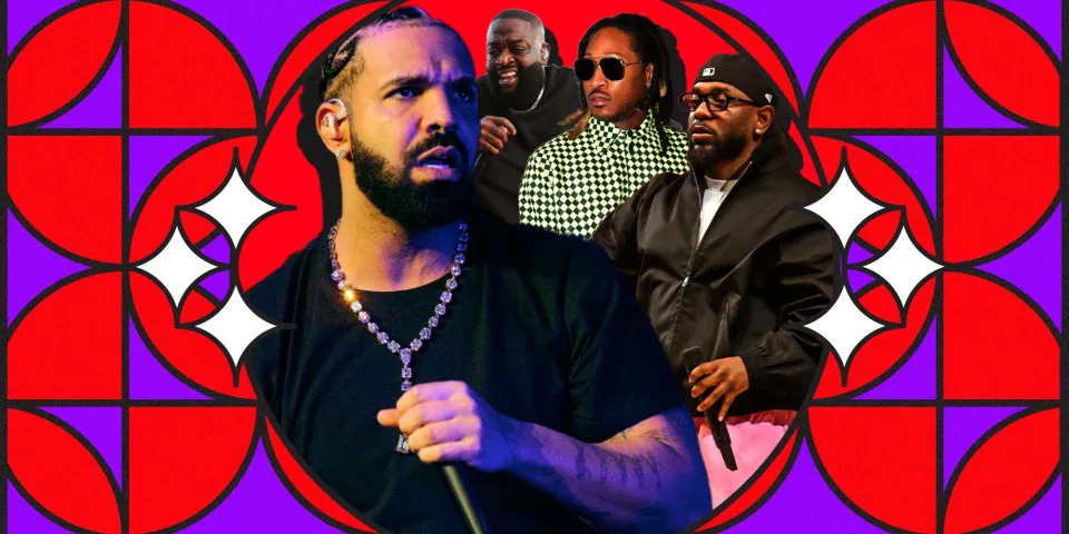 Drake, Rick Ross, Future and Kendrick Lamar (Image by Chris Panicker, photos via Getty Images)