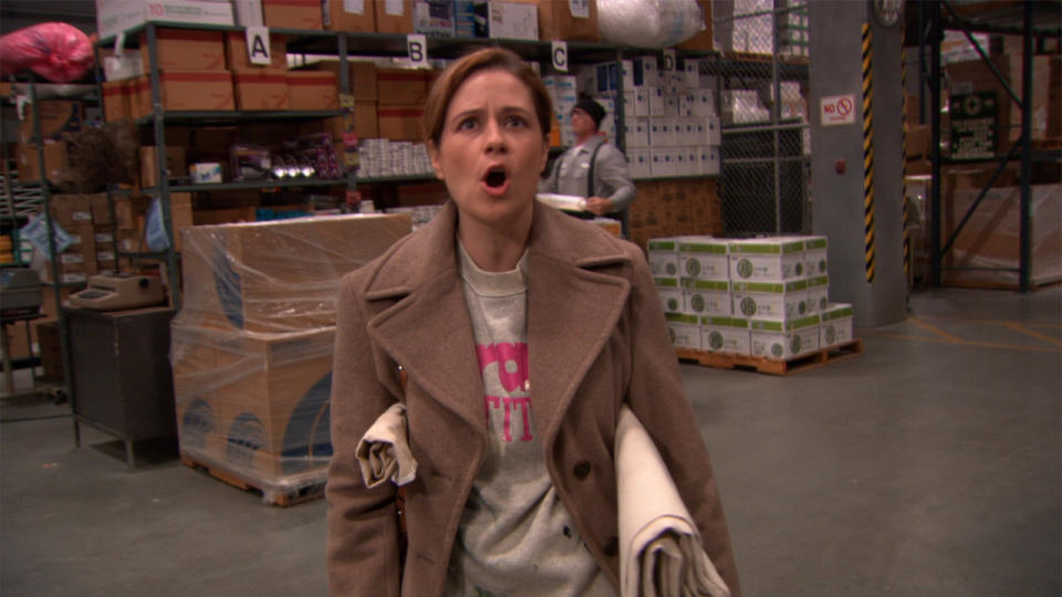 <p> Pam takes a lot of pride in her artwork, and it’s for that reason that it’s a real bummer when her warehouse mural gets vandalized in the episode appropriately titled “Vandalism.” The painting is ruined, but she does end up getting some solid revenge when she identifies the culprit and draws some obscene imagery on his truck. </p>