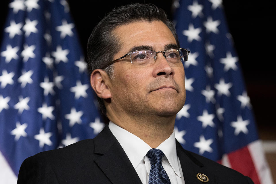 <p>Becerra made history as California's first Latino Attorney General, and if confirmed, he would become the first Latino to lead the <a href="https://buildbackbetter.gov/nominees-and-appointees/xavier-becerra/" rel="nofollow noopener" target="_blank" data-ylk="slk:Department of Health and Human Services;elm:context_link;itc:0;sec:content-canvas" class="link ">Department of Health and Human Services</a>. </p>