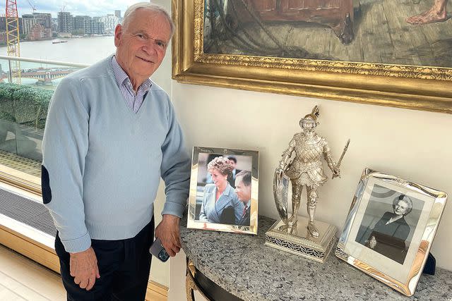 <p>Simon Perry</p> Jeffrey Archer in his penthouse above the River Thames in London