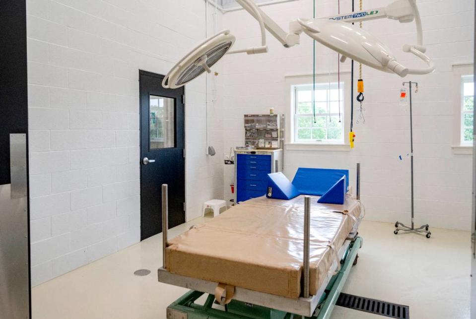 One of the two surgical rooms at the new Abington Equine Hospital is pictured on Wednesday, Aug. 10, 2022.