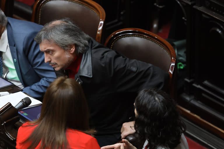Máximo Kirchner en la sesión especial de la Cámara de Diputados