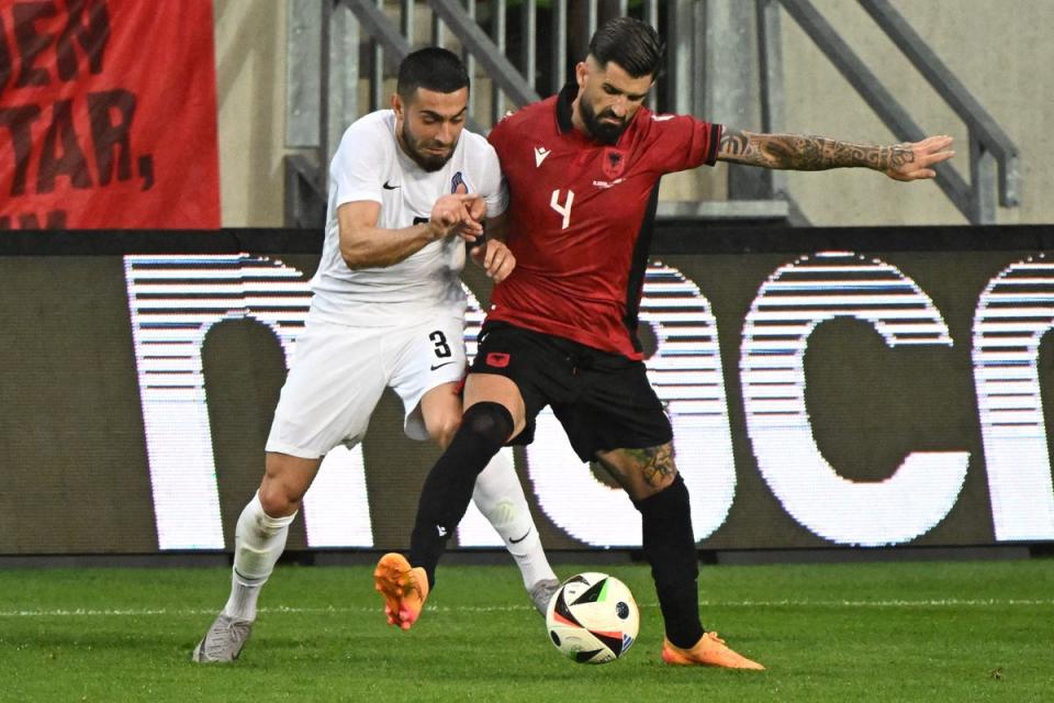 Experience: Elseid Hysaj will be crucial to Albania’s slim chances in an extremely tough group (AFP via Getty Images)