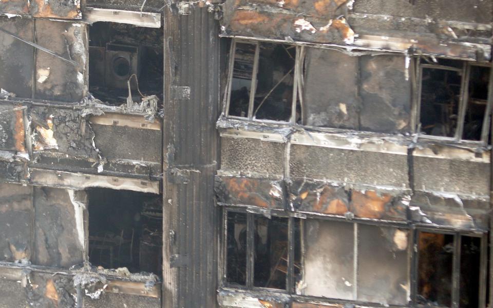 The extensive damage to the Grenfell Tower block is seen - Credit: PETER NICHOLLS/Reuters