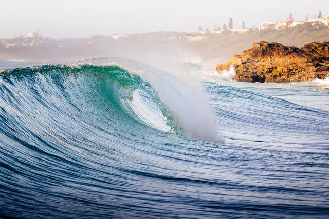 <p>Getty</p> Stock image of a towering wave