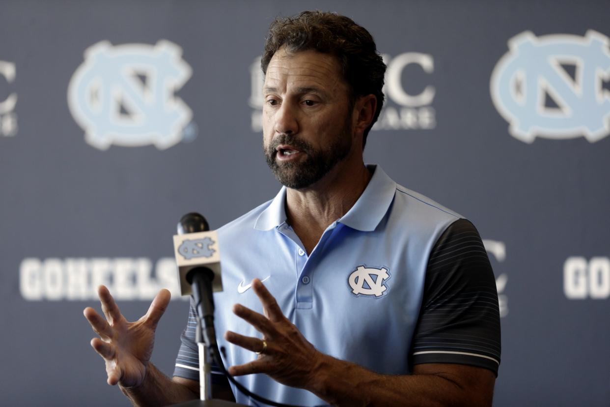 Larry Fedora saved graduation day for one UNC student. (AP)