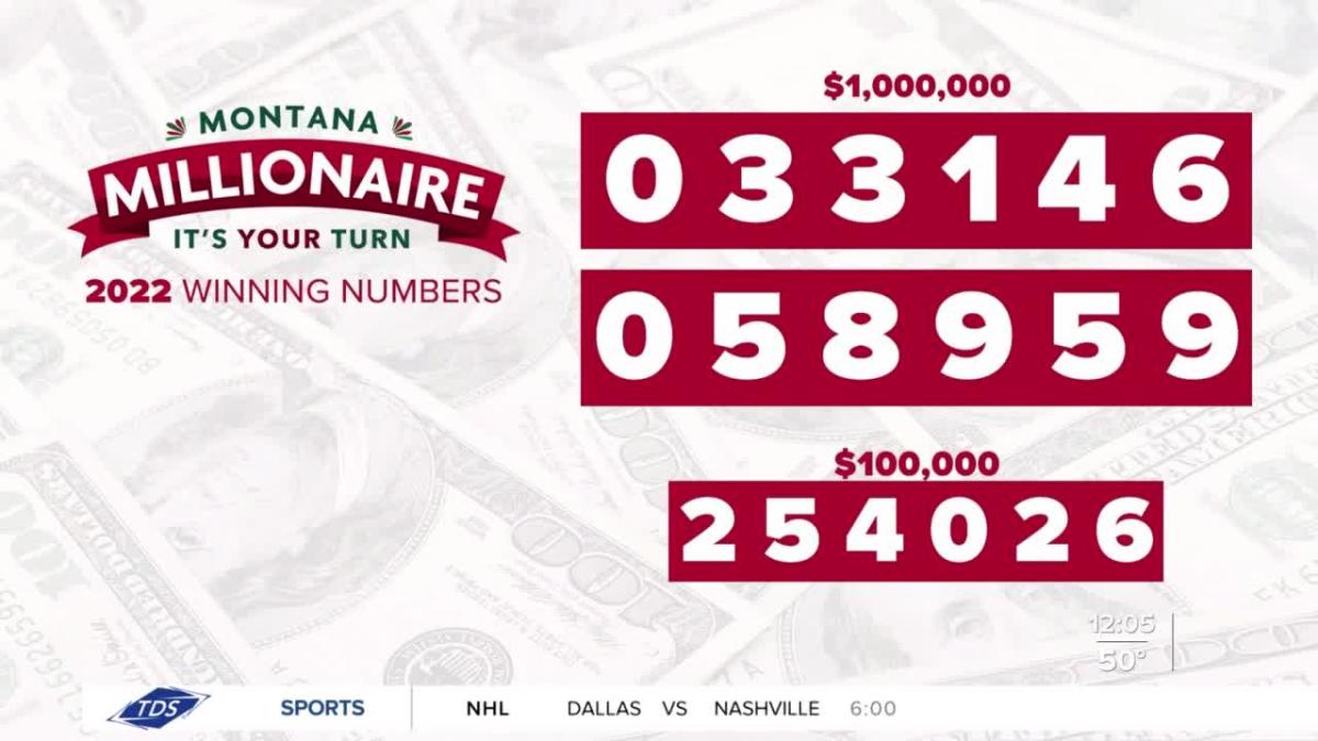 Montana Millionaire here are the winning ticket numbers