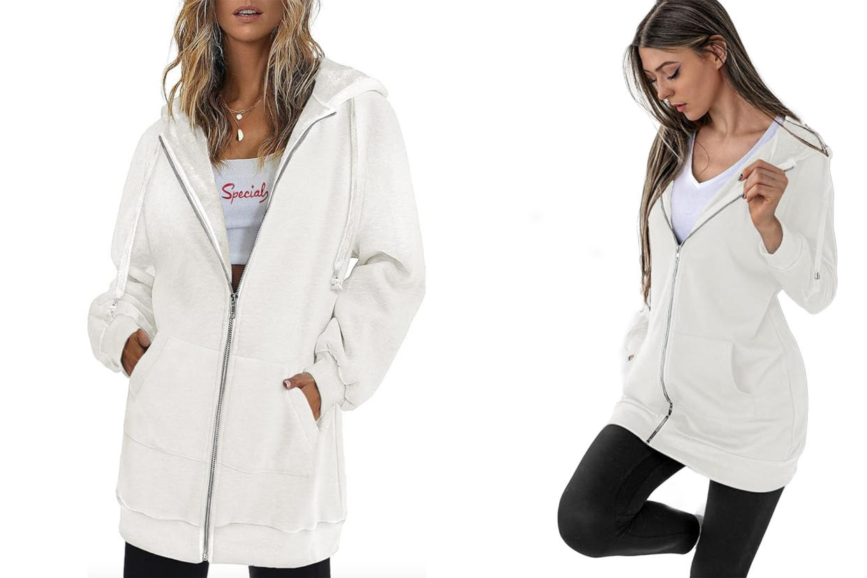 Zeagoo Womens Zip Up Oversized Hoodie