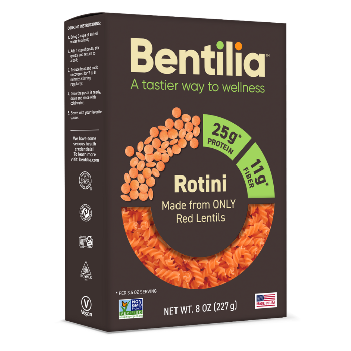 <p><a href="https://shop.bentilia.com/products/red-lentil-rotini-pasta" rel="nofollow noopener" target="_blank" data-ylk="slk:Shop Now;elm:context_link;itc:0;sec:content-canvas" class="link rapid-noclick-resp">Shop Now</a></p><p>Bentilia</p><p>bentilia.com</p><p>$24.99</p><span class="copyright">Amazon</span>