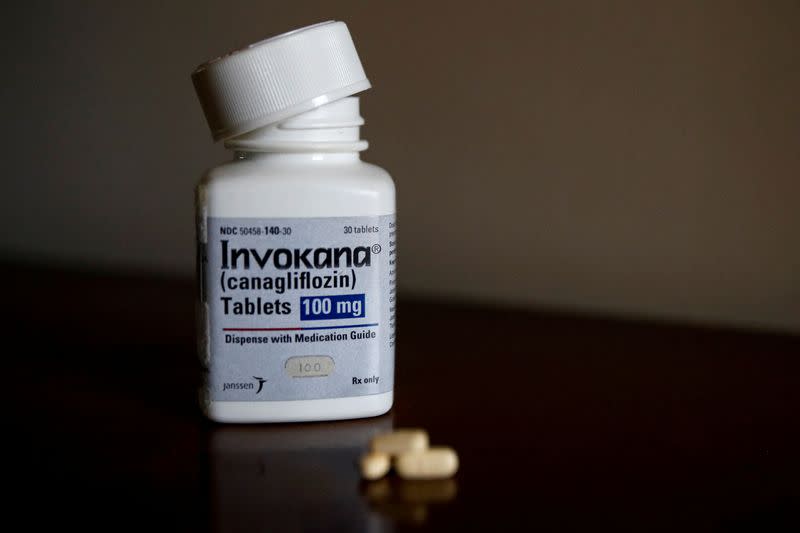 FILE PHOTO: A bottle of Johnson & Johnson's Invokana in Chattanooga, Tennessee