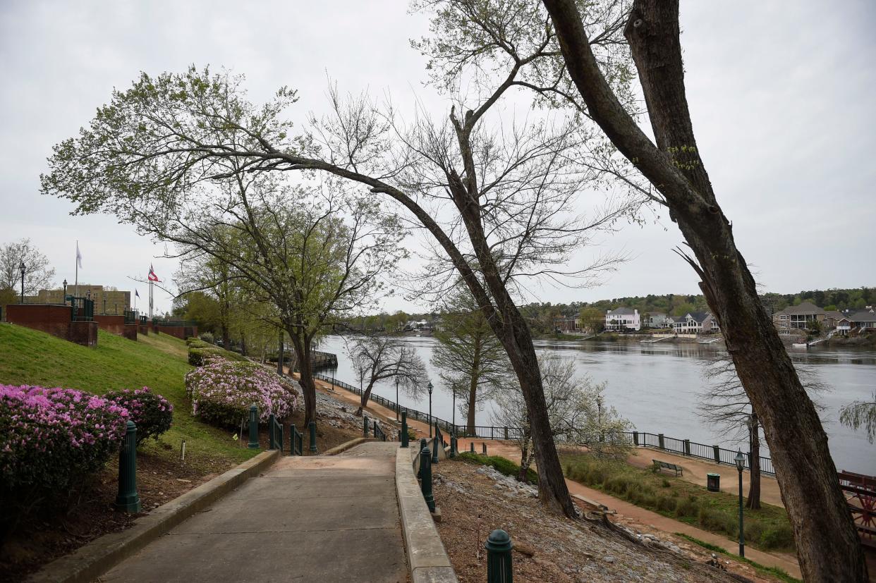 The Augusta Riverwalk runs from Sixth to 10th streets, along the Savannah River in downtown Augusta.