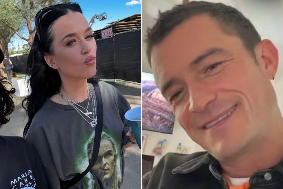<p>Katy Perry/Instagram</p> Katy Perry wore a Legolas t-shirt to Coachella.