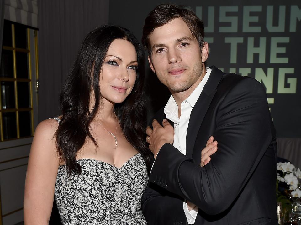 Laura Prepon and Ashton Kutcher in June 2016.