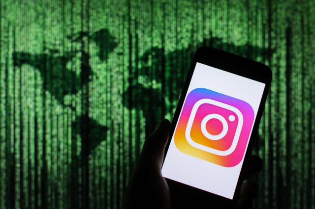 POLAND - 2020/02/26: In this photo illustration an Instagram social media app logo seen displayed on a smartphone. (Photo Illustration by Filip Radwanski/SOPA Images/LightRocket via Getty Images)