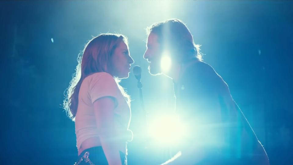 Bradley Cooper and Lady Gaga in A Star is Born