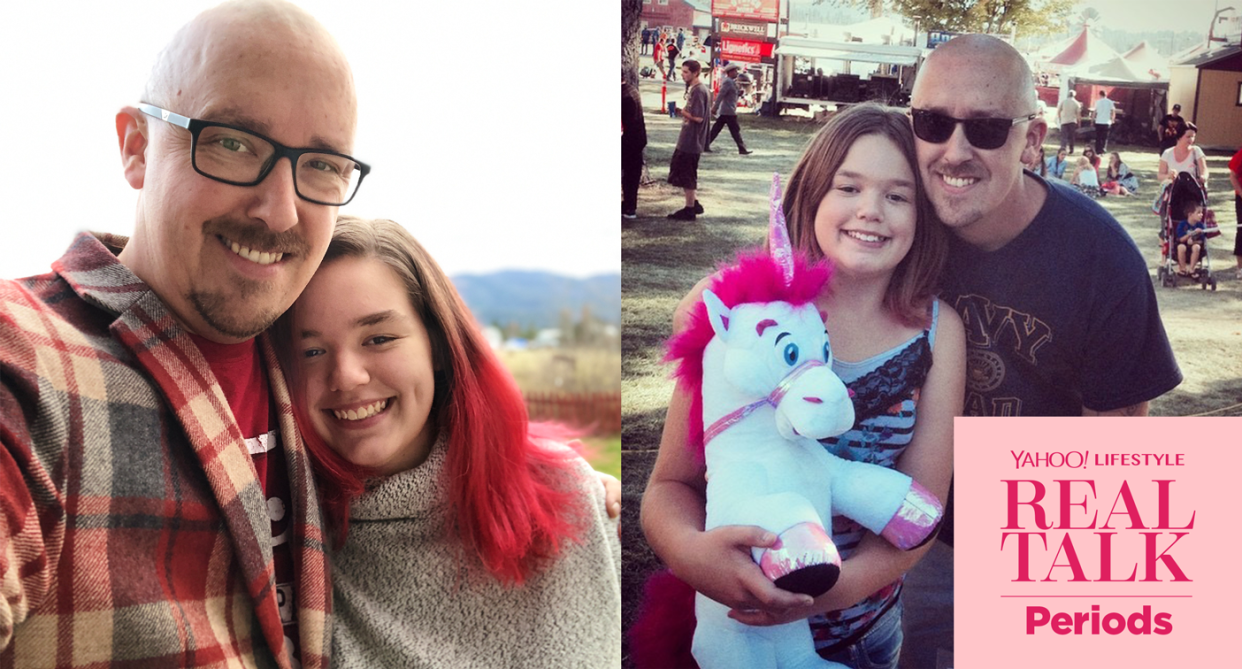 Josh Misner and his daughter, now and then, can talk about anything together. (Photo: Courtesy of Josh Misner)