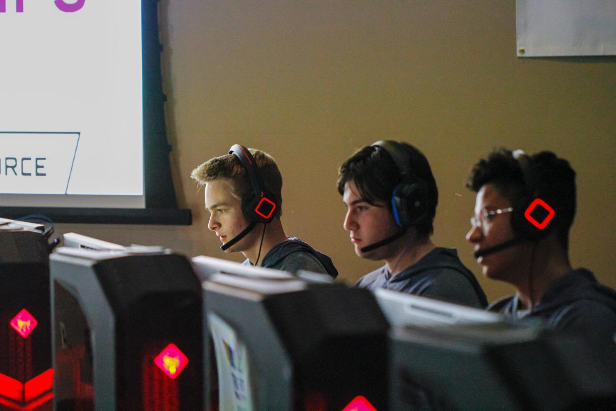 Valley Christian high school participates in the Arizona Interscholastic Association Esports State Championship on Jan. 24, 2019.