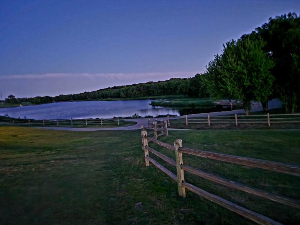 Wildflowers, Sun early evening, Lake, Trails, Scenic Panorama via Getty Images