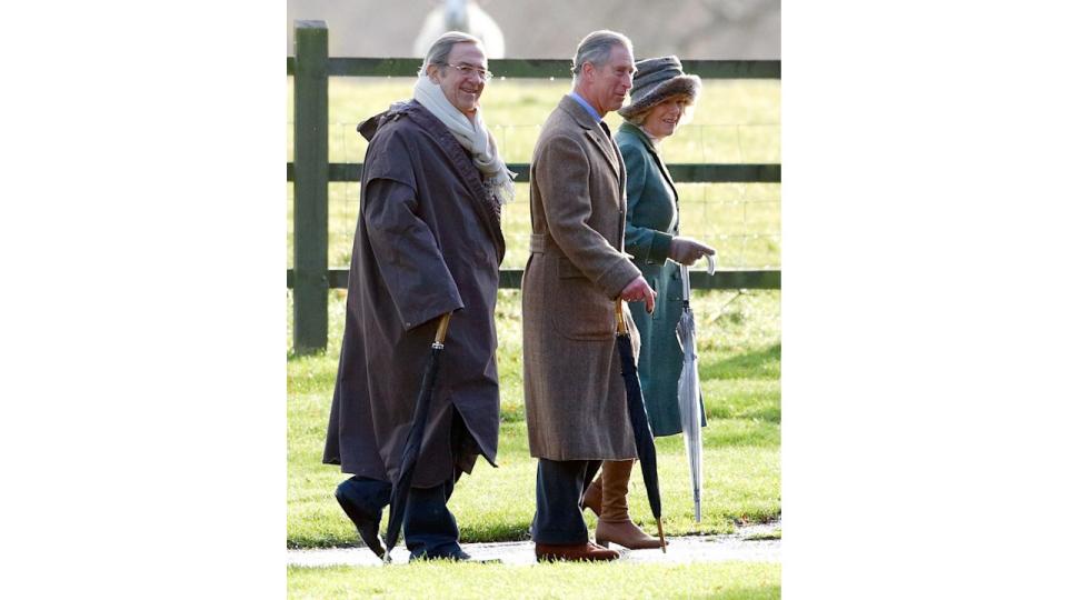 King Constantine, Prince Charles and Duchess of Cornwall attend church in Sandringham in 2007