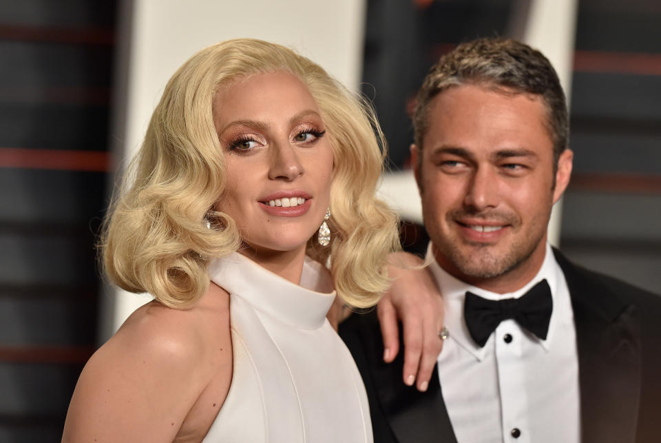 After five years together, the engaged couple <a href="http://www.huffingtonpost.com/entry/lady-gaga-taylor-kinney_us_578e4dd7e4b0c53d5cfb0a3d">called it quits</a> in July. But, Gaga did take to social media to say they hope to one day rekindle their love.<br /><br />"Taylor and I have always believed we are soulmates," she wrote on Instagram. "Just like all couples we have ups and downs, and we have been taking a break. We are both ambitious artists, hoping to work through long-distance and complicated schedules to continue the simple love we have always shared. Please root us on. We're just like everybody else and we really love each other."