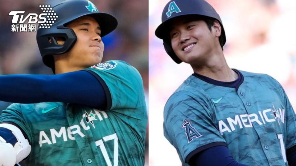 大谷翔平今（12）日繳出1K、1保送。（圖左／達志影像美聯社，圖右／翻攝自 FB @MLB）