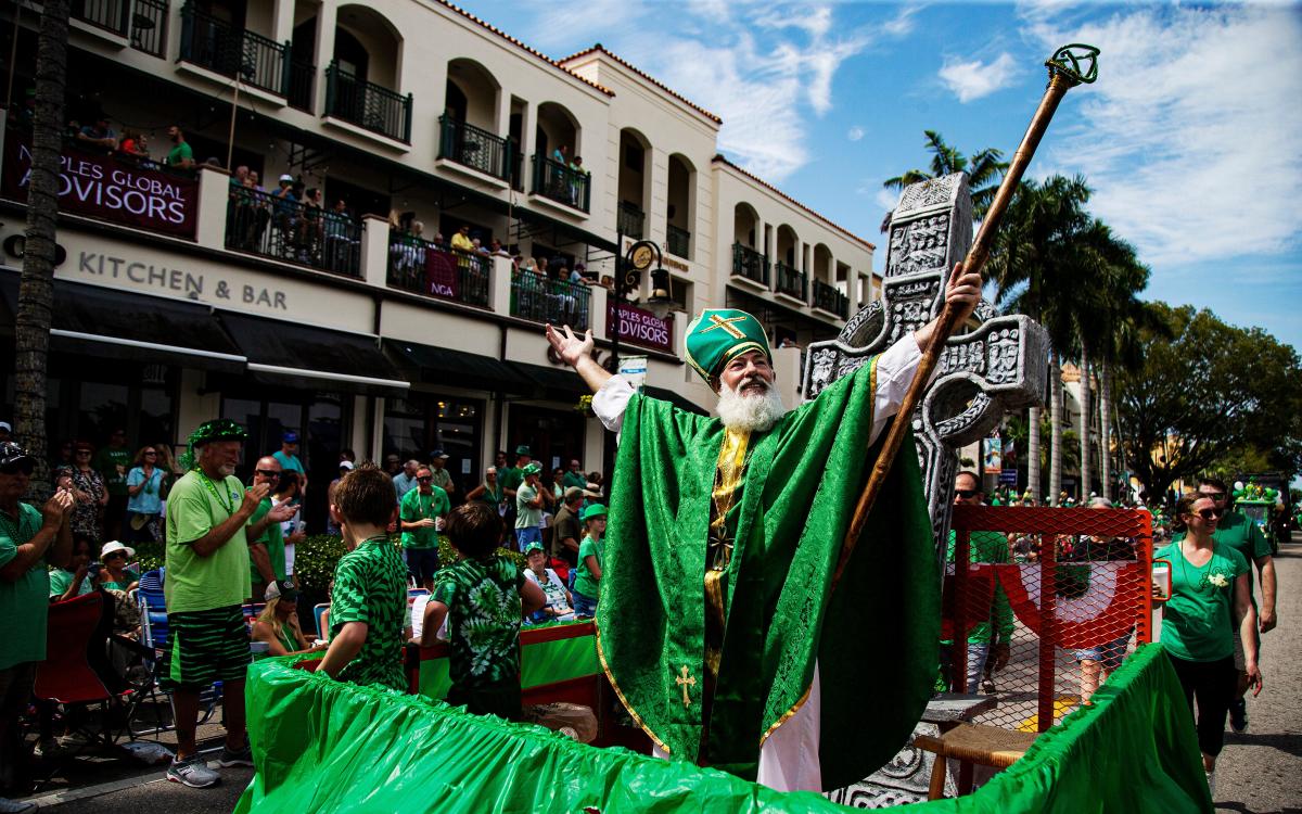 Downtown Naples a sea of green as St. Patrick's Day Parade