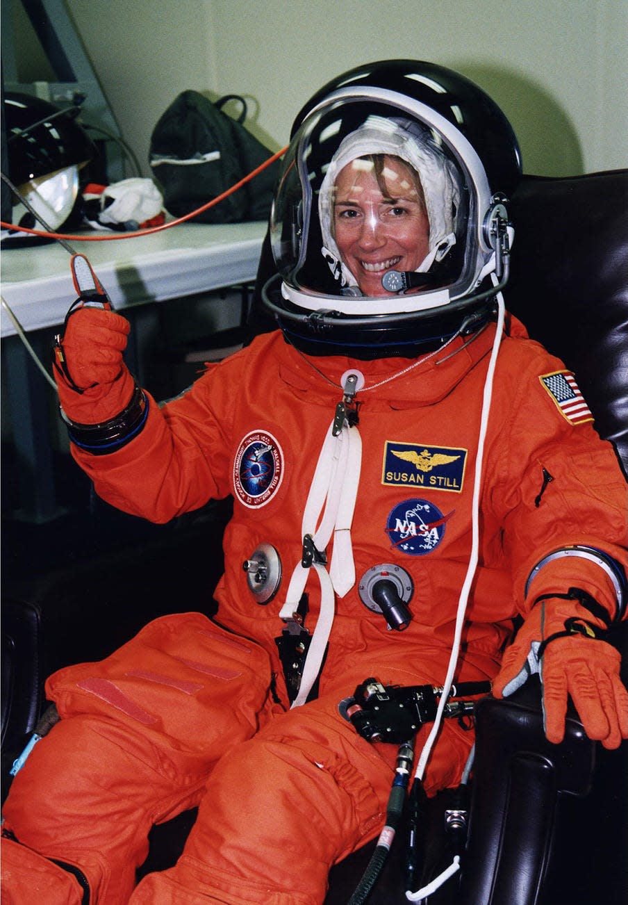 NASA astronaut Susan Kilrain became the second female shuttle pilot when she flew aboard space shuttle Columbia in April 1997.