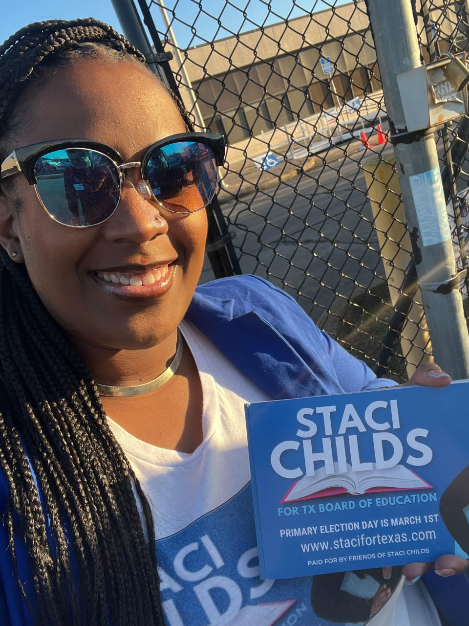 Staci Childs decided to run for the Texas State Board of Education after growing frustrated by the rhetoric over critical race theory in the state.<span class="copyright">Courtesy Staci Childs</span>