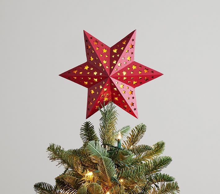 <p><a href="https://go.redirectingat.com?id=74968X1596630&url=https%3A%2F%2Fwww.potterybarnkids.com%2Fproducts%2Fwood-light-up-star-cutout-tree-topper%2F&sref=https%3A%2F%2Fwww.housebeautiful.com%2Fentertaining%2Fholidays-celebrations%2Fg45735039%2Fchristmas-tree-topper-ideas%2F" rel="nofollow noopener" target="_blank" data-ylk="slk:Shop Now;elm:context_link;itc:0;sec:content-canvas" class="link ">Shop Now</a></p><p>Wood Light-Up Star Cutout Tree Topper</p><p>potterybarnkids.com</p><p>$39.00</p>