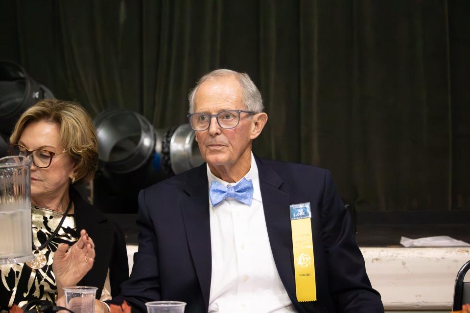 Tom Jones, Stockton Athletic Hall of Fame inductee present at the award ceremony in the Stockton Civic Hall Auditorium in Stockton, CA on Nov. 15, 2023.