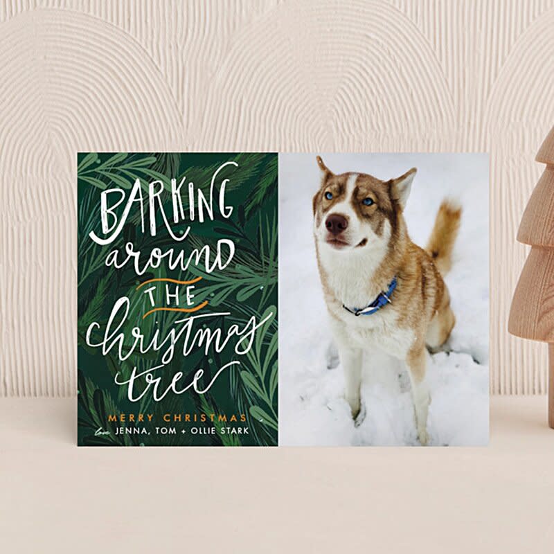 Product photo of a Minted Barking Fun Customizable Card