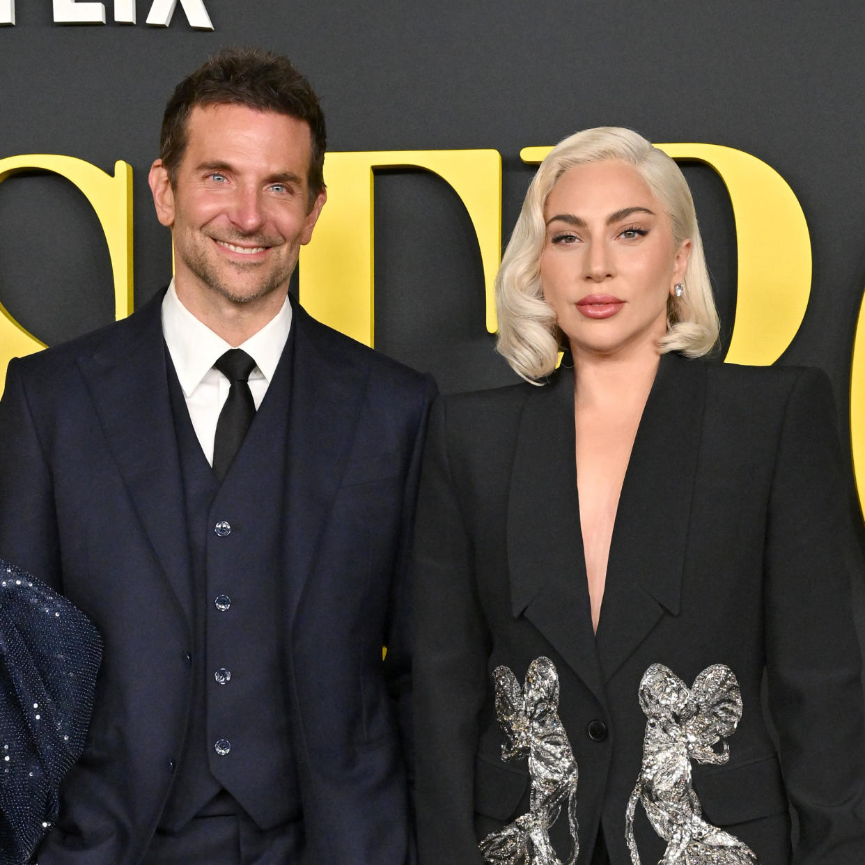 Bradley Cooper Has Sweet Reaction to Lady Gaga at Maestro Movie Premiere