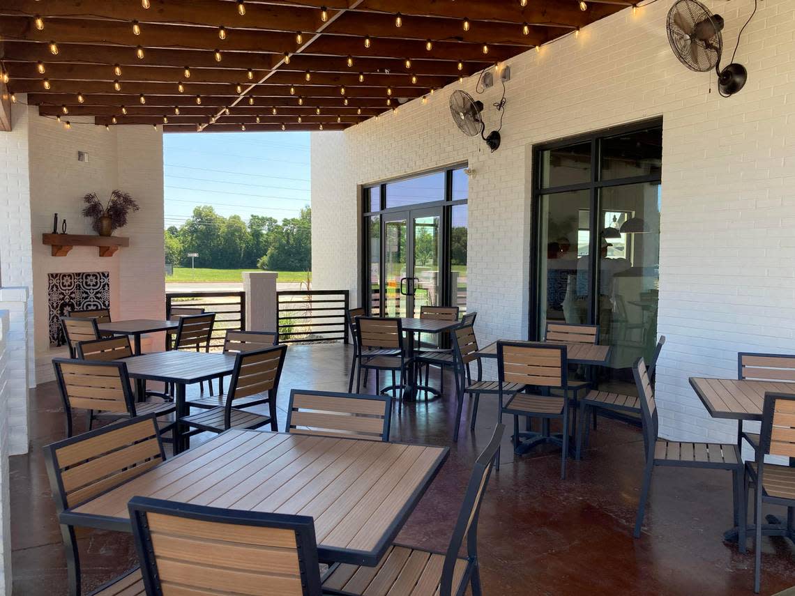 The new Surcheros Fresh Mex at 1277 S. Houston Lake Road features outdoors dining.