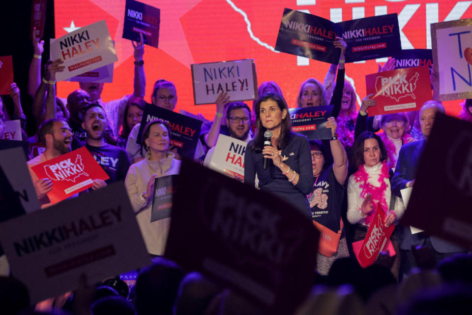 Nikki Haley hosts a campaign event in Fort Worth, Texas.