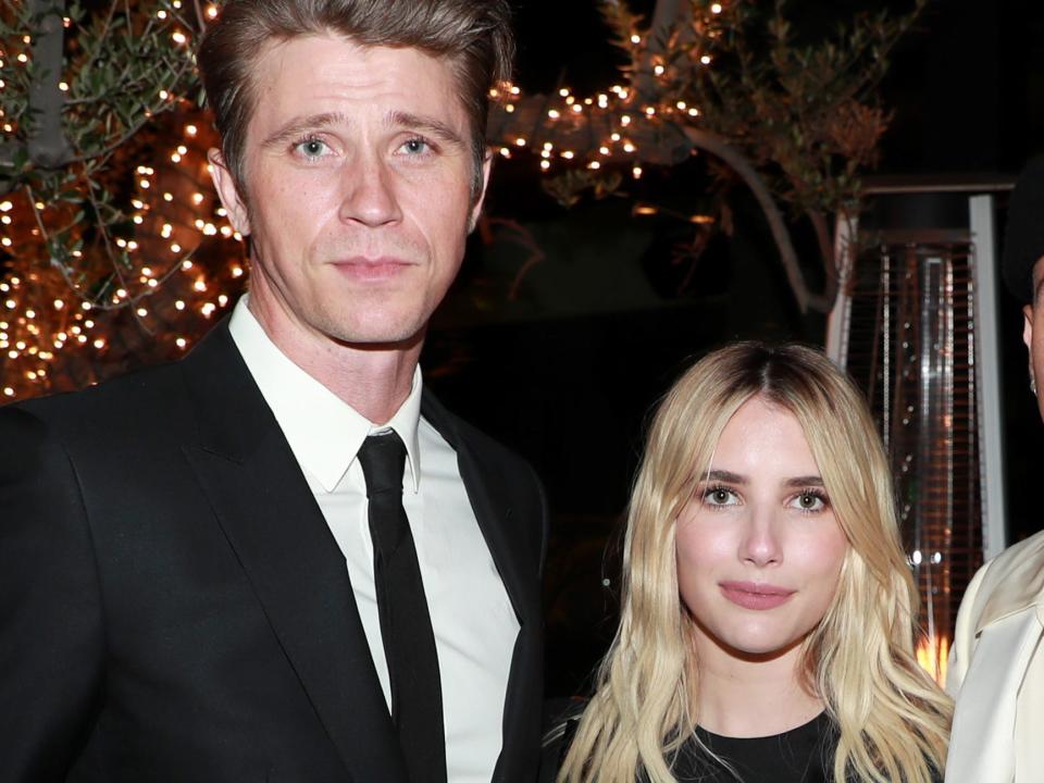 Garrett Hedlund, Emma Roberts and Evan Ross in April 2019.