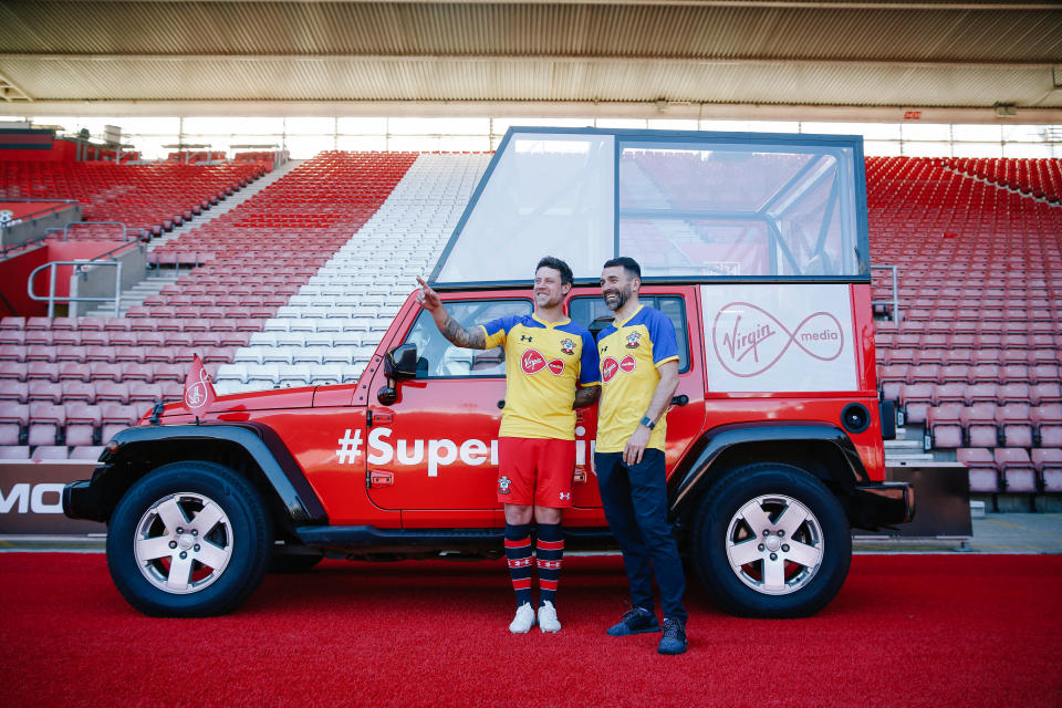 Wayne Bridge and Francis Benali at St Marys Stadium  (Tom Shaw/NatWest)