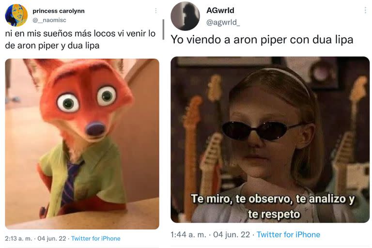 Dua Lipa fue vista junto a Arón Piper y estallaron los memes