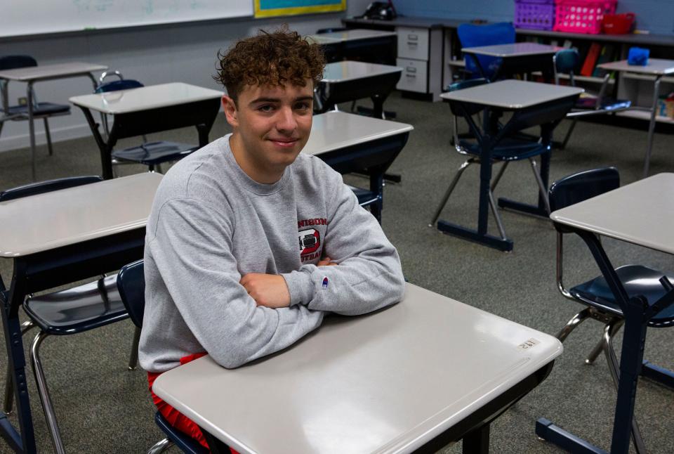 Granville High School Senior Davison Jump inside one of the classrooms at Granville High School in Granville, Ohio on May 18, 2022