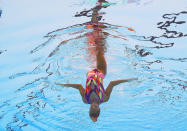 <p>Carysney Garcia of Cuba competes in the synchronized Solo Technical Women Preliminary at the 17th FINA World Aquatics Championships in, Budapest, Hungary, July 14, 2017. (Photo: Michael Dalder/Reuters) </p>