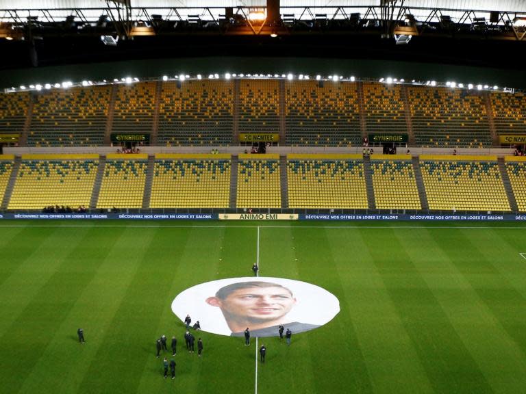 Emiliano Sala: Giant tribute unfurled at Nantes before Ligue 1 game with St Etienne