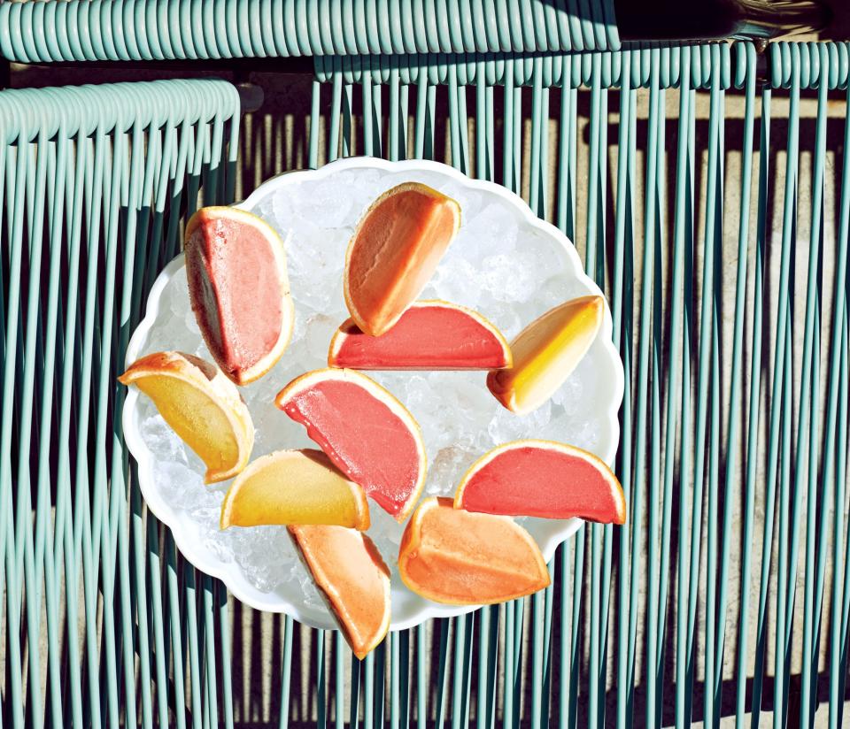 Sorbet in Grapefruit Cups