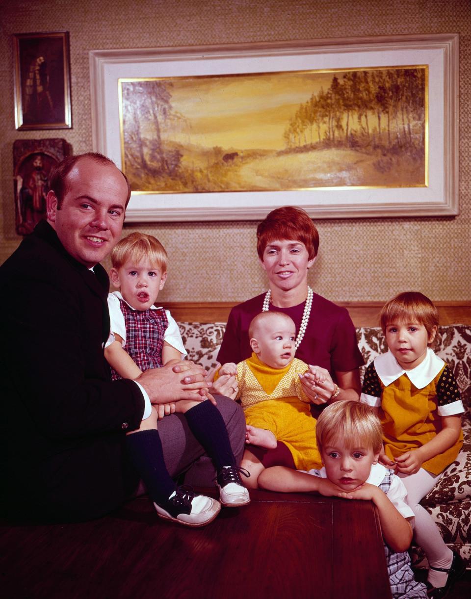 Conway's first marriage was to Mary Anne Dalton, from 1961 until 1978. Together, they had seven children: sons Jaime, Tim Jr., Pat, Corey and Shawn and daughters Jackie and Kelly.