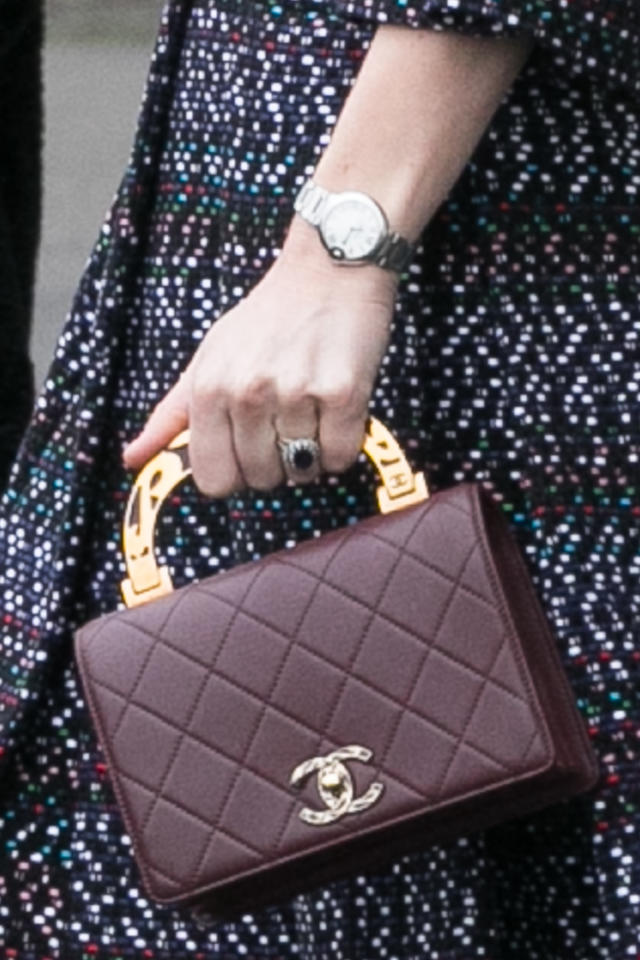 Kate Middleton's oxblood Chanel handbag is the definition of