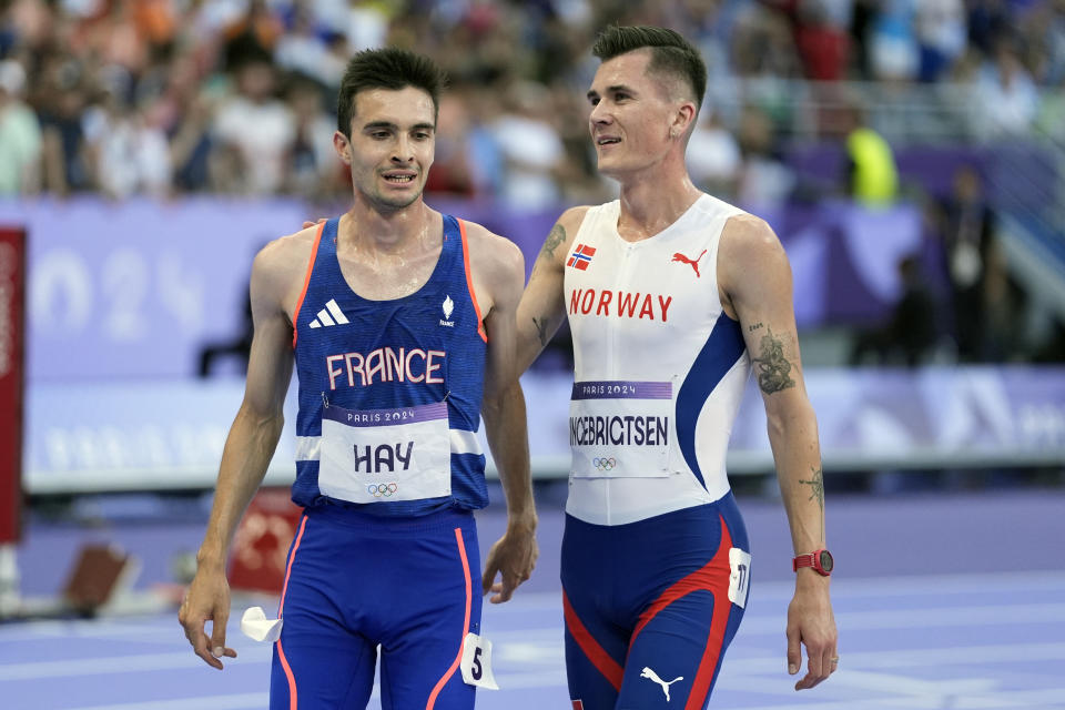 Jakob Ingebrigtsen of Norway wins the 5,000 meters at the Paris