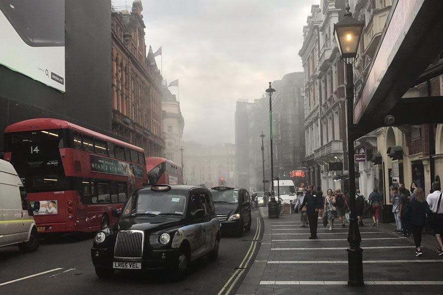 Fire: Pictures show smoke billowing out of the building (@BethEvsTV)