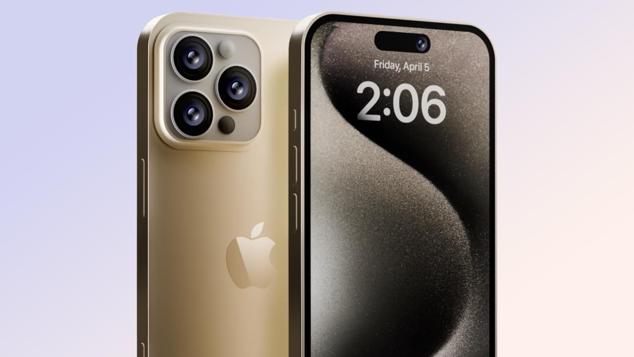  IPhone 16 Pro render front and back. 